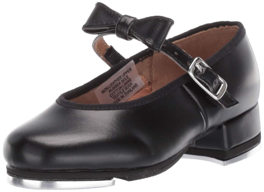 Bloch Girls' Merry Jane Tap Shoes  Black with bow Size 9 Medium
